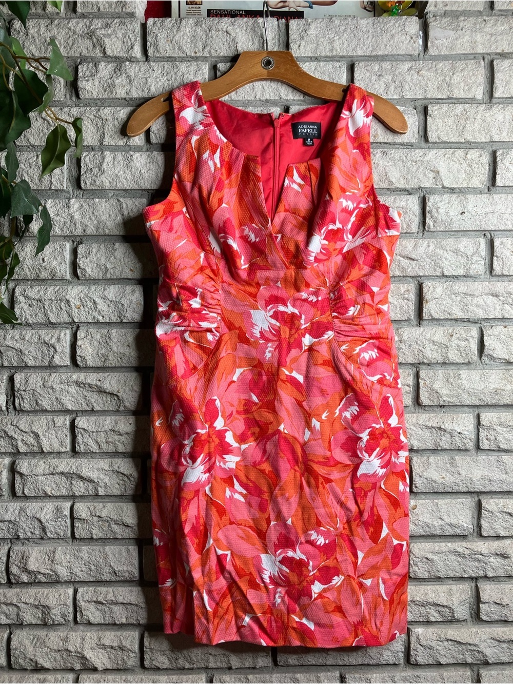 Adrianna Papell Tropical Preppy Sheath Dress